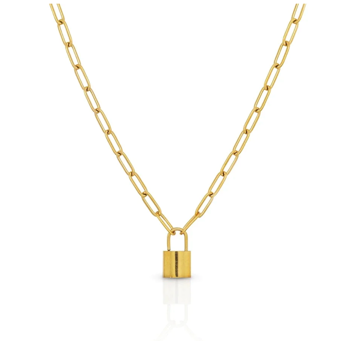 Lock At Me Gold Necklace