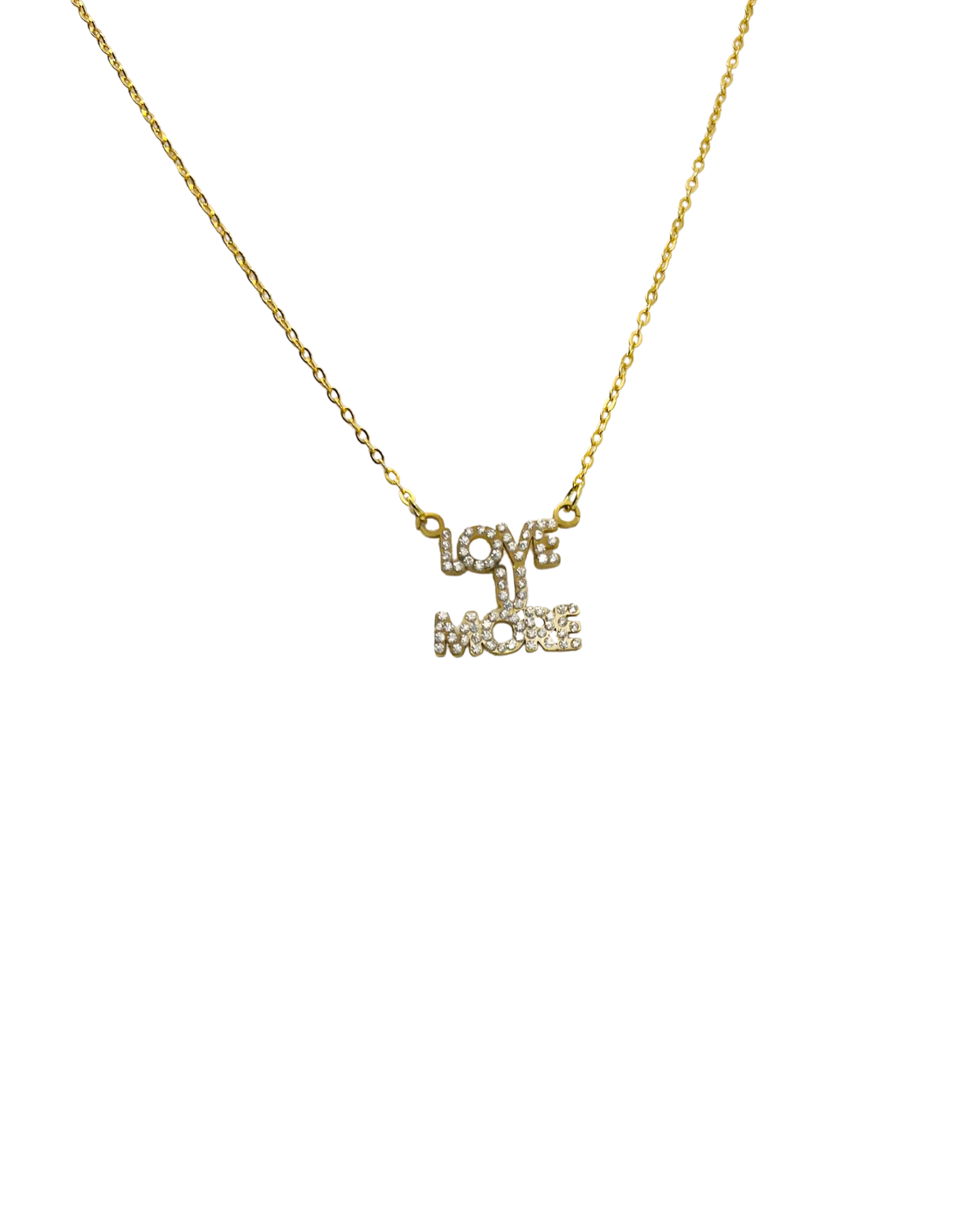 Love U More Stacked Necklace Bling