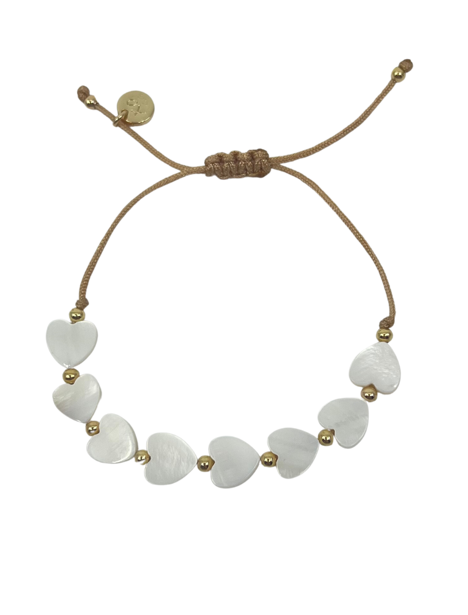 Heart Mother of Pearl Bracelet
