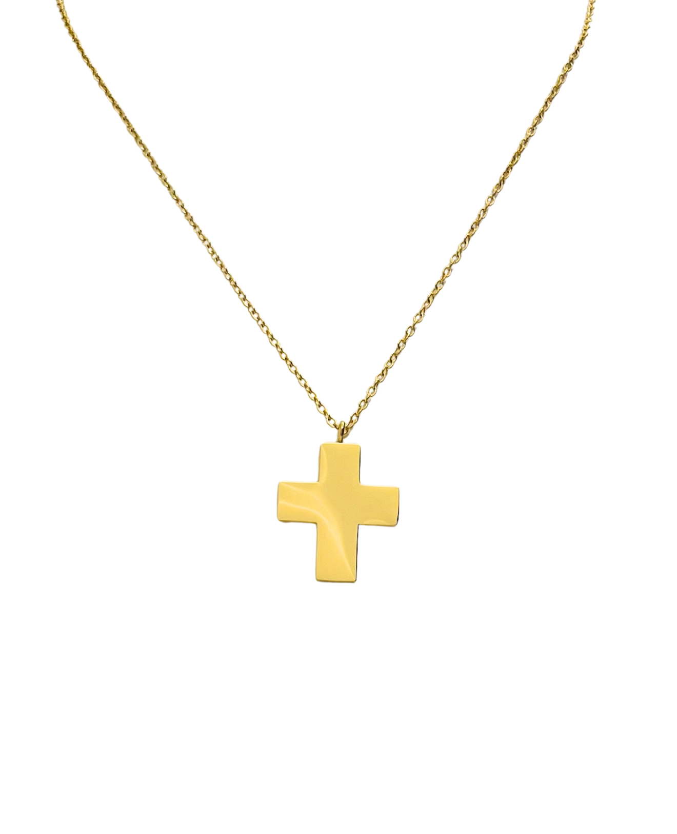 Polished Walk in Faith Cross Necklace
