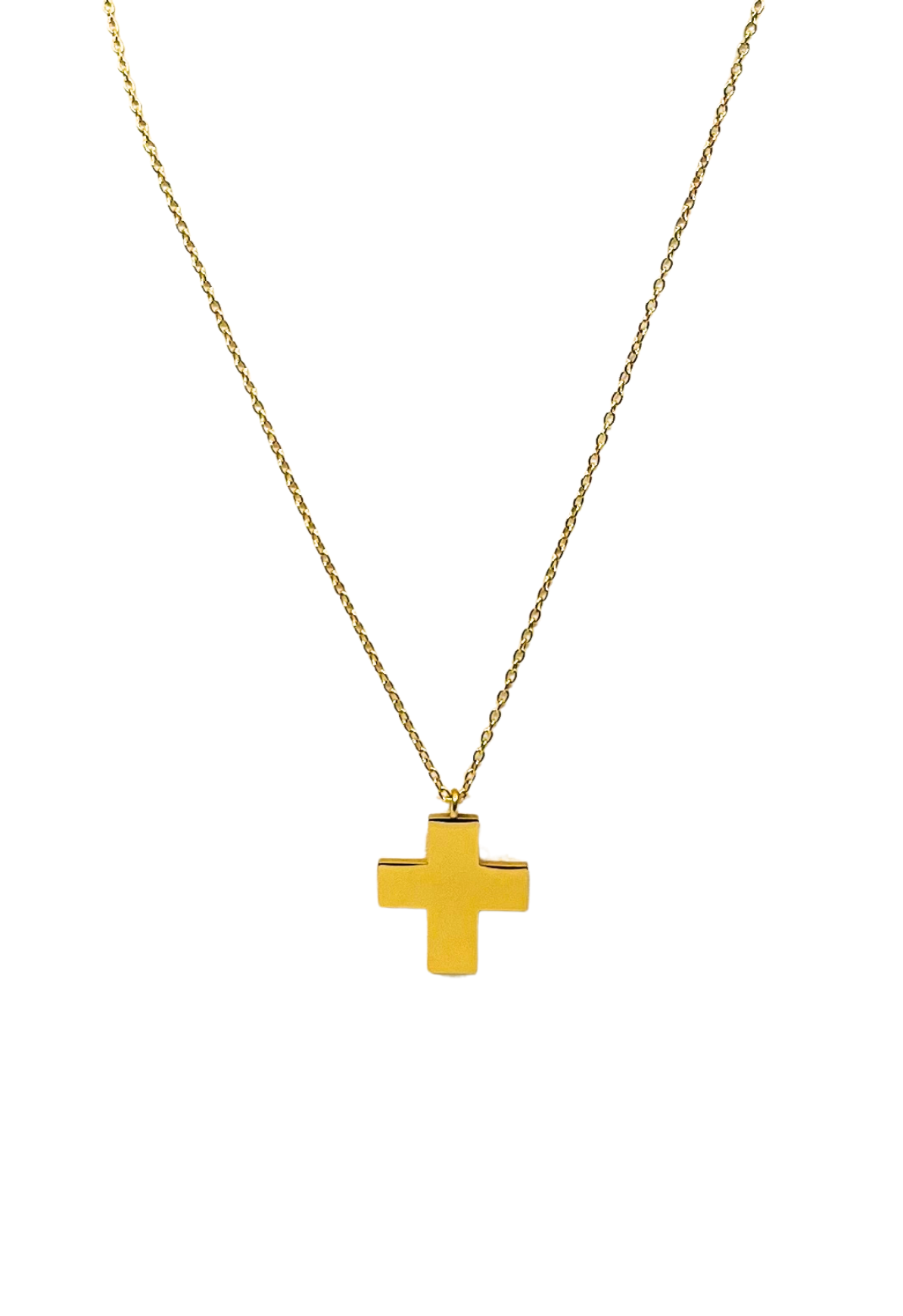 Polished Walk in Faith Cross Necklace