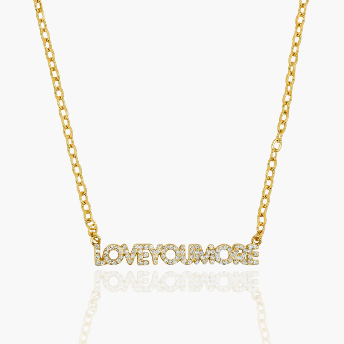 Love You More Horizontal Necklace Bling