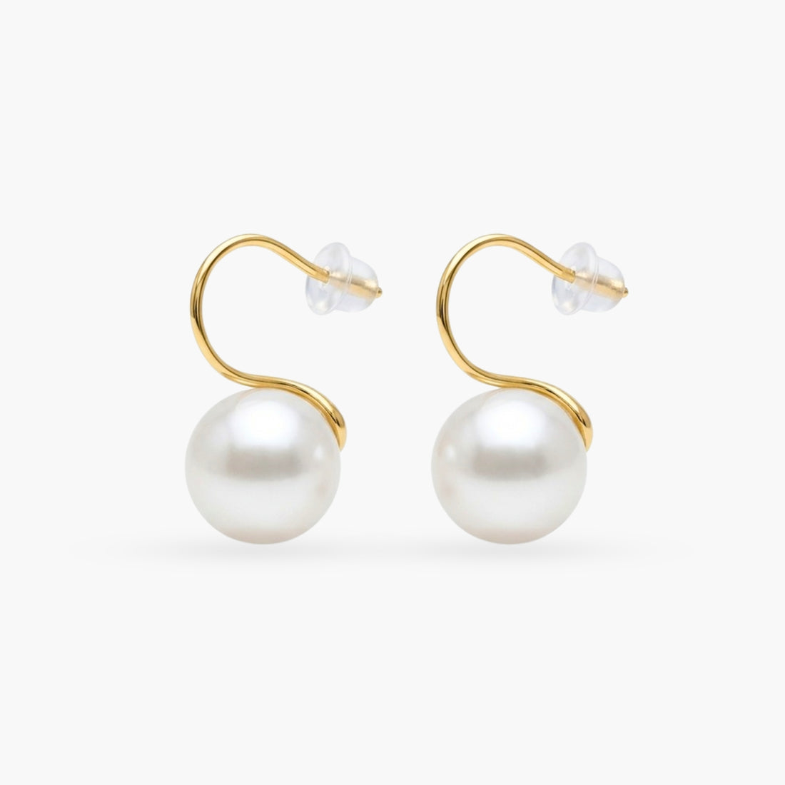 The Single Pearl Floating Earrings