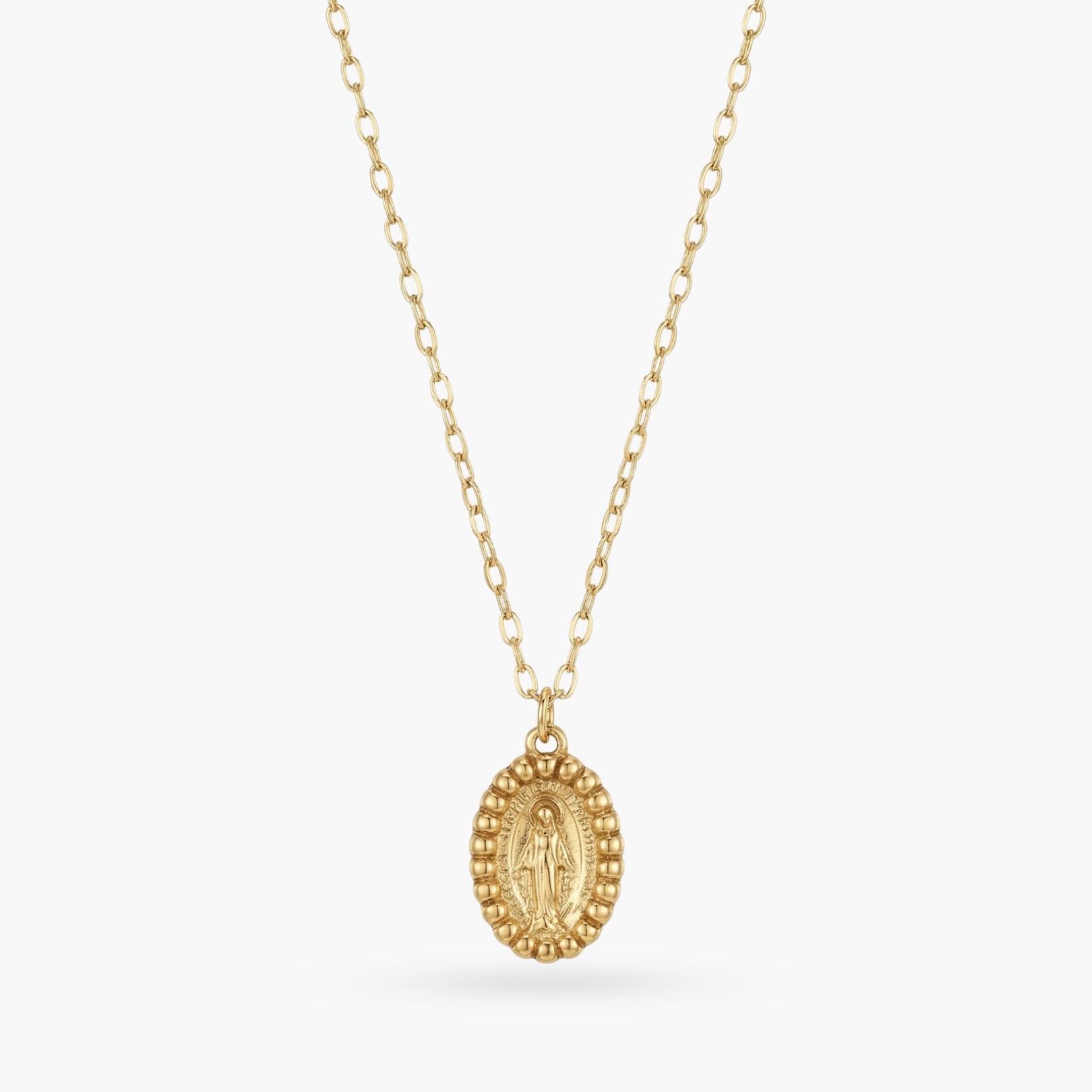 Virgin Mary Gold Necklace