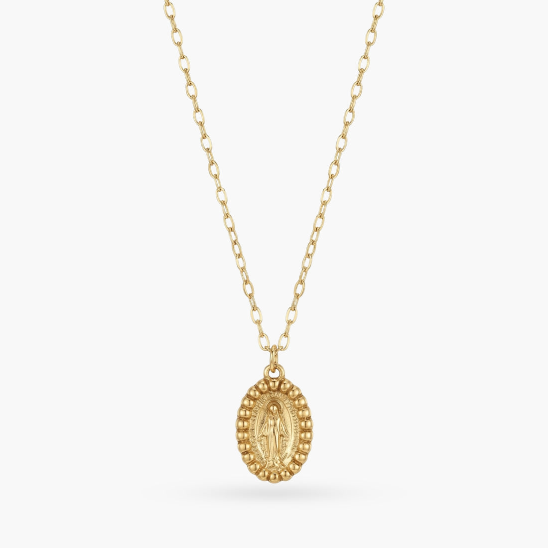 Virgin Mary Gold Necklace
