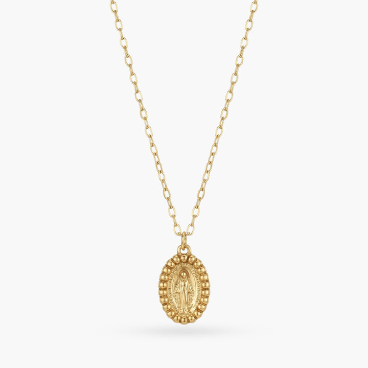 Virgin Mary Gold Necklace