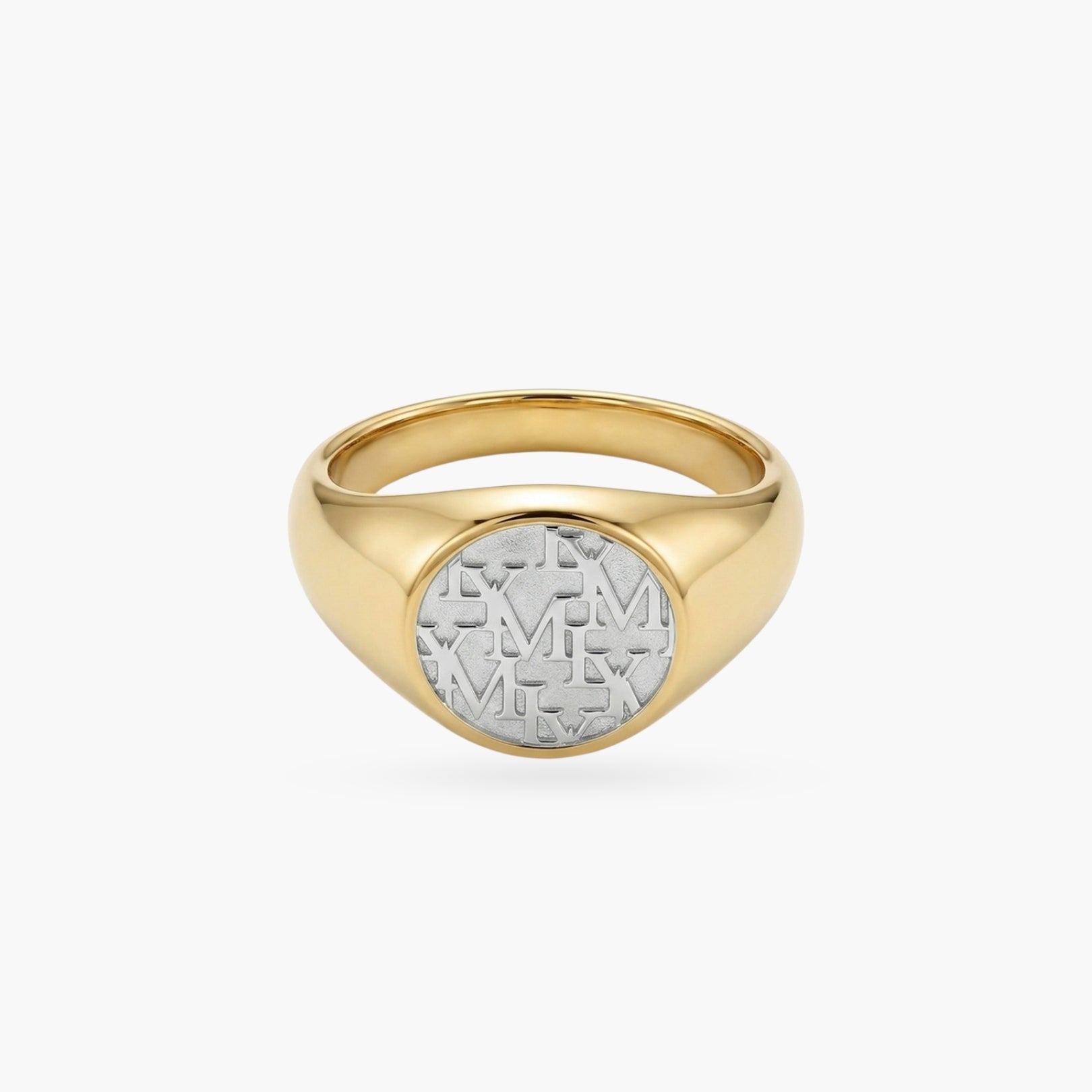 LYM Silver and Gold Coin Ring