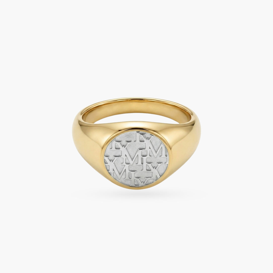 LYM Silver and Gold Coin Ring
