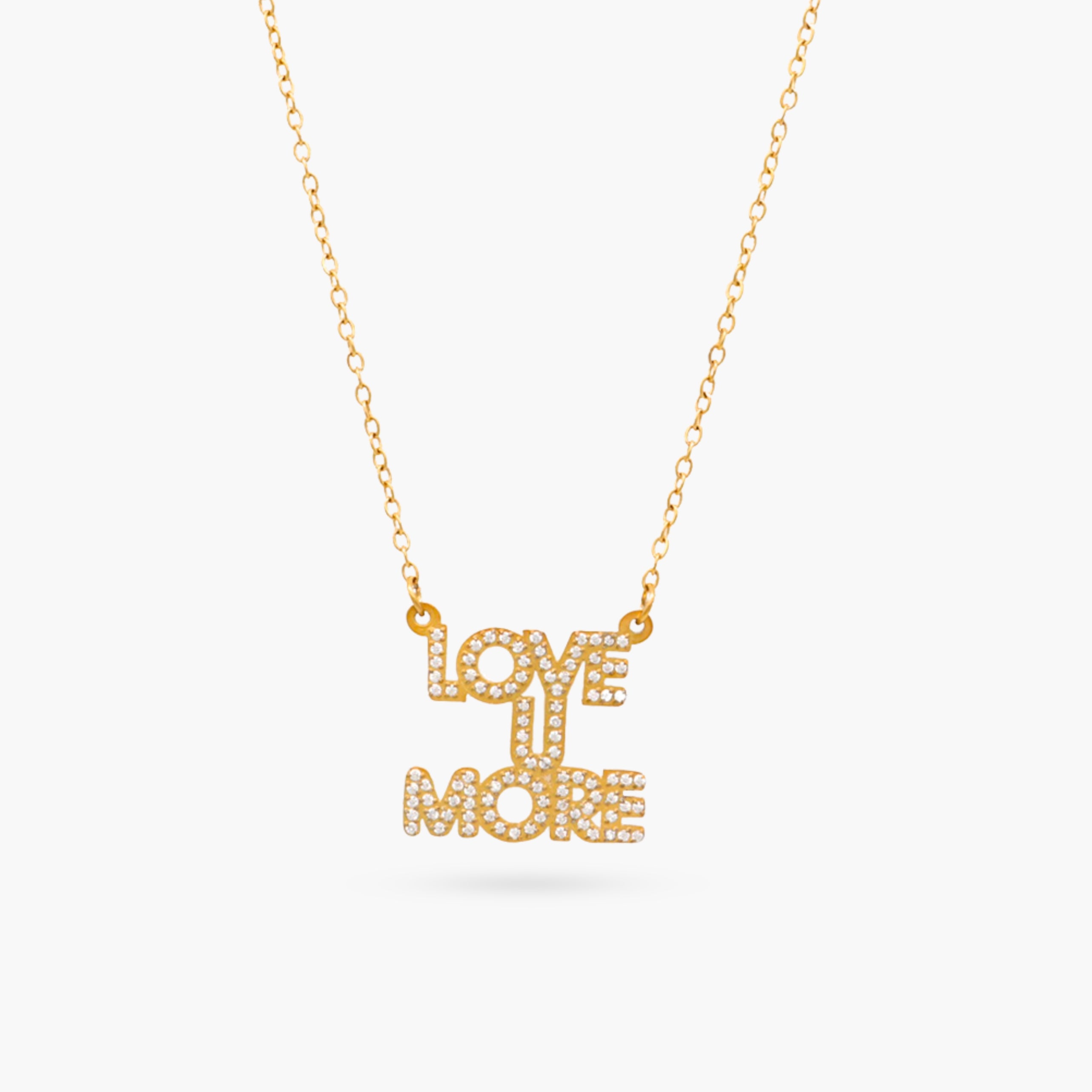 Love U More Stacked Necklace Bling