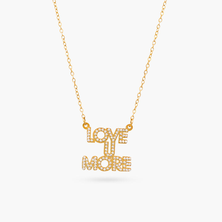 Love U More Stacked Necklace Bling