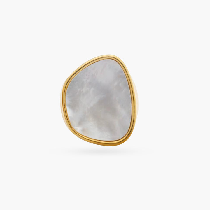 The Mother of Pearl Gold Ring