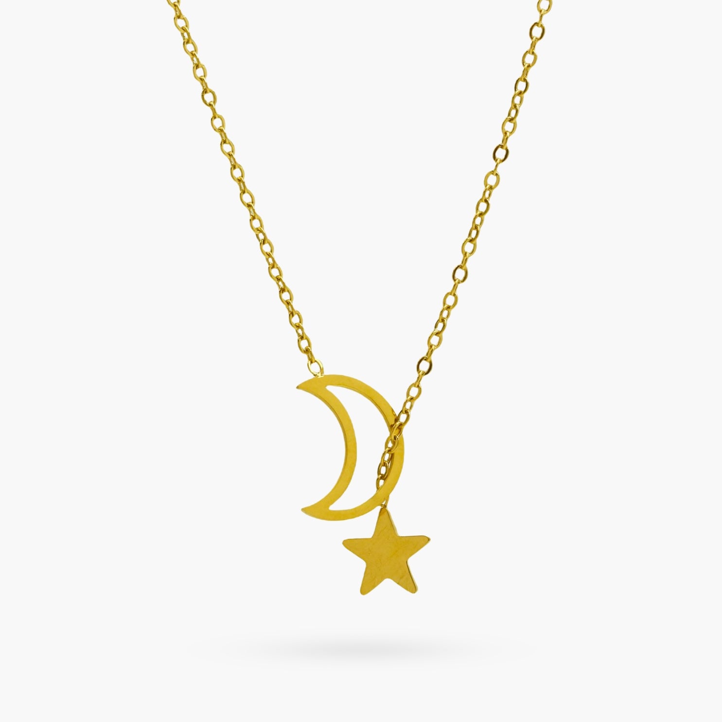 Moon and Back Necklace