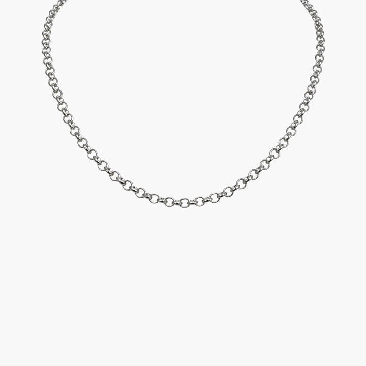 The Round Cable Link Silver Necklace