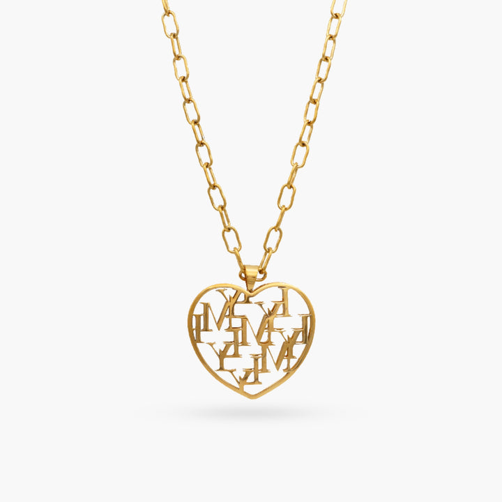 LYM Large Heart Gold Necklace