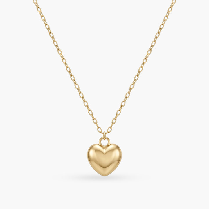 Paperclip Chain Link Necklace - Bubbly Heart