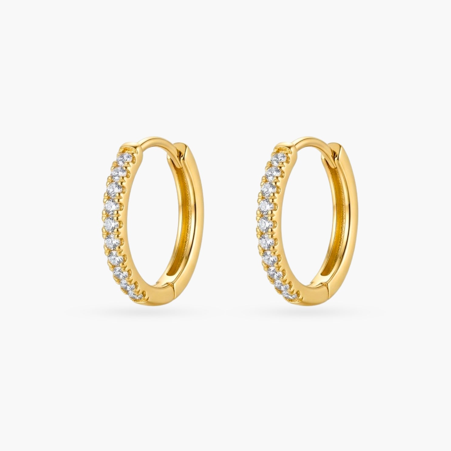 The Studded Gold Hoops