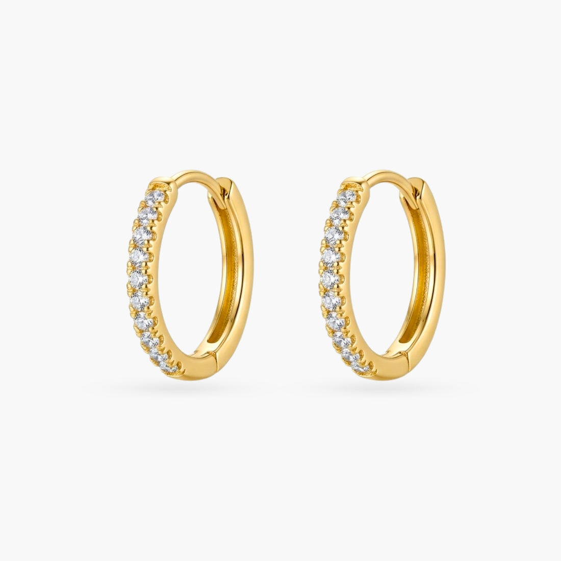 The Studded Gold Hoops