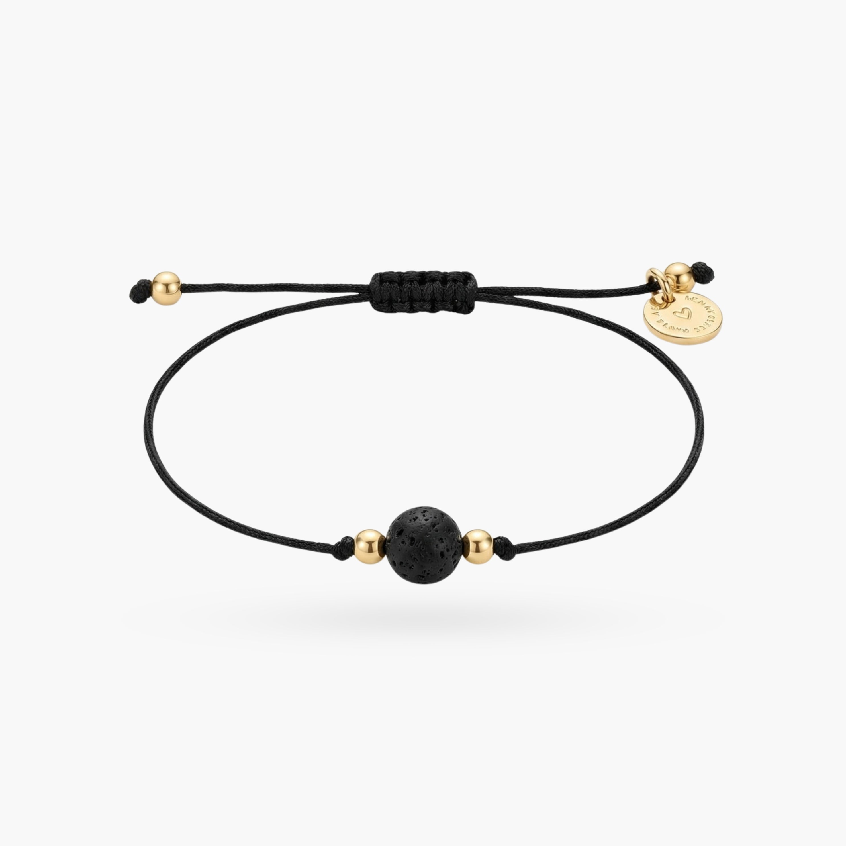 Savannah Cord Bracelet with Black Lava Bead