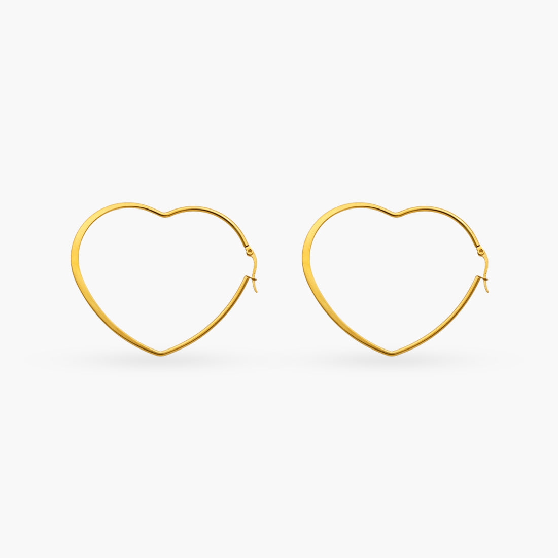 Large Heart Hoop Earrings