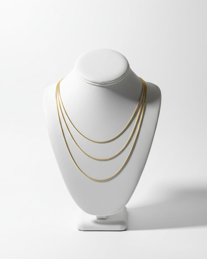 The Snake Chain Gold Set (3 in 1 - Long)