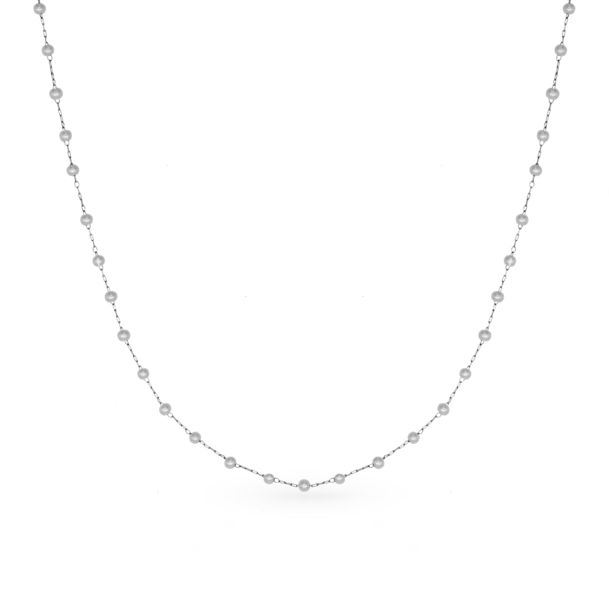 Dainty Pearl Long GG Necklace