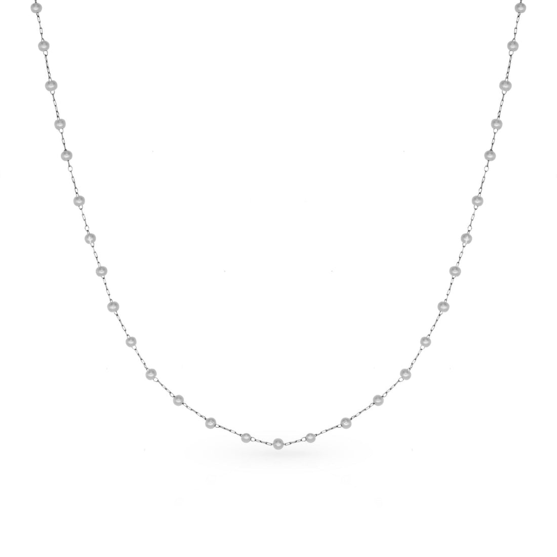 Dainty Pearl Long GG Necklace
