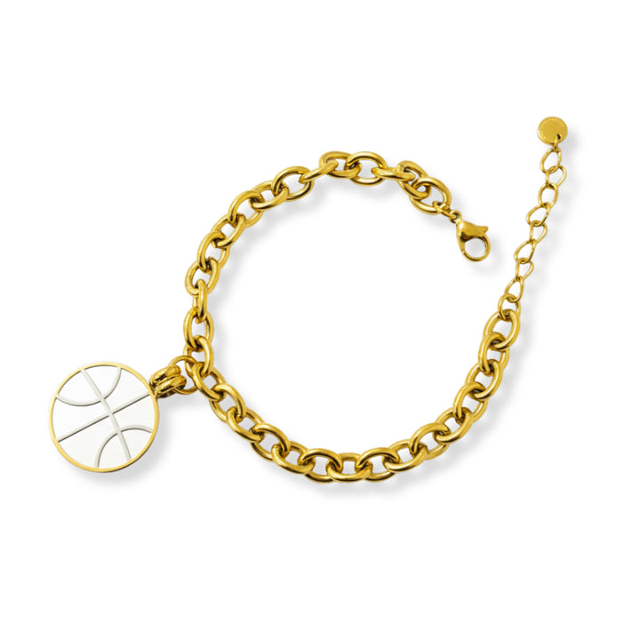 The Basketball Silver & Gold Coin Bracelet