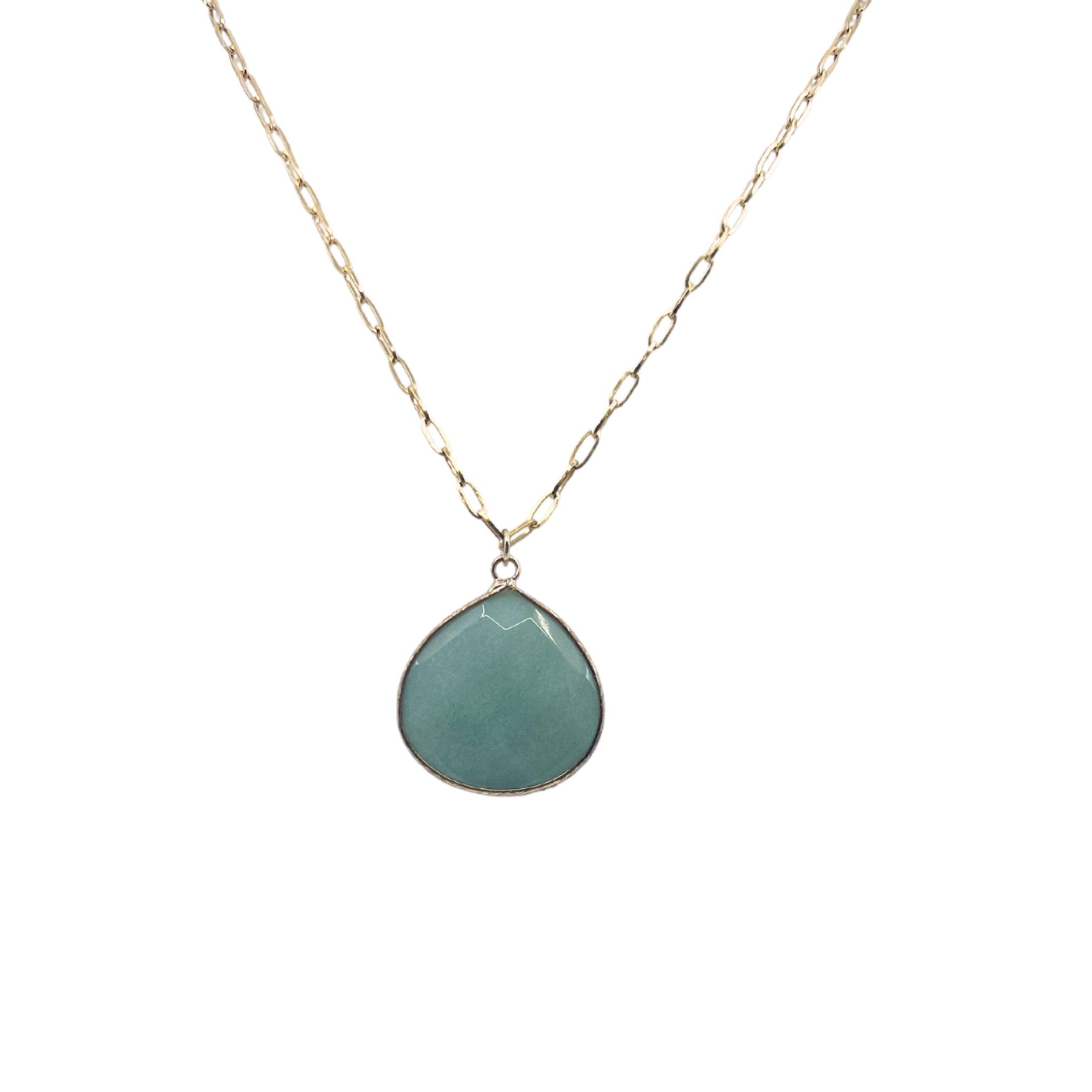 The Teardrop Natural Large Stone Necklace