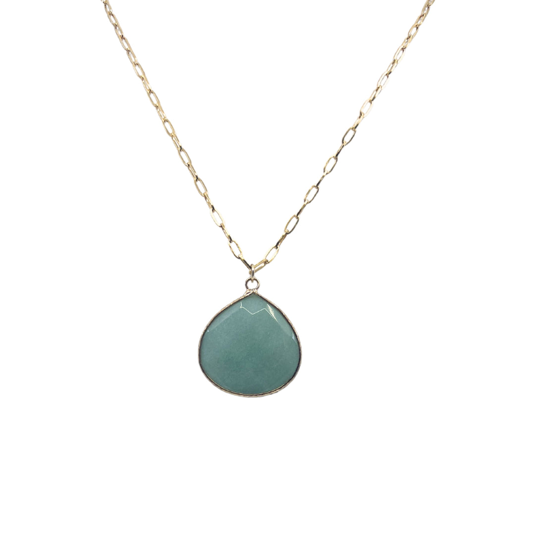 The Teardrop Natural Large Stone Necklace