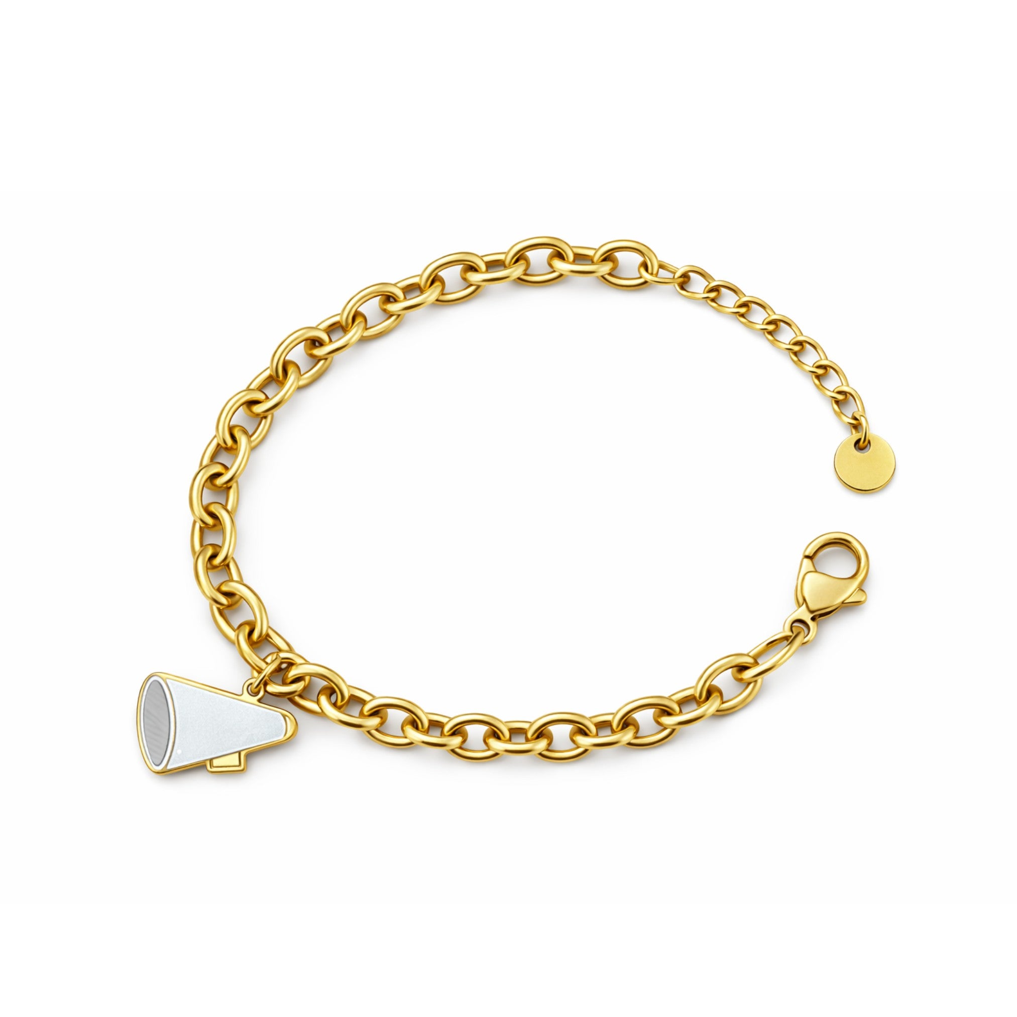 The Megaphone Silver & Gold Charm Bracelet