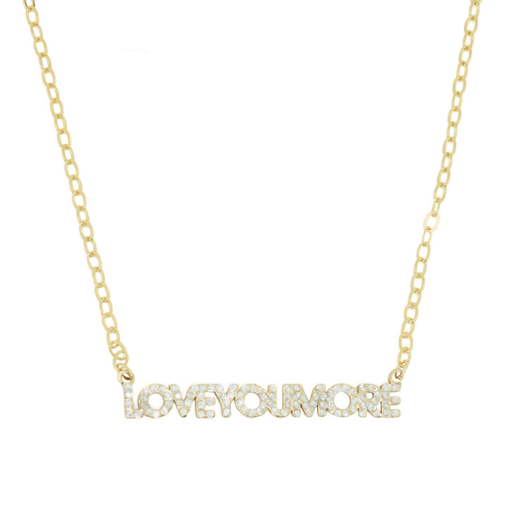 Love You More Horizontal Necklace Bling