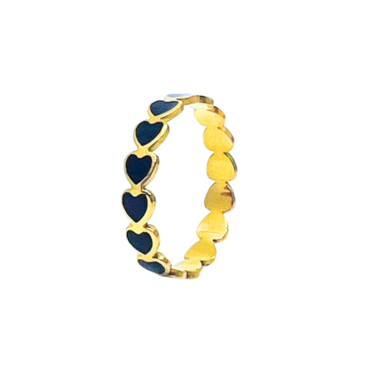 The White Hearts in a Row Ring