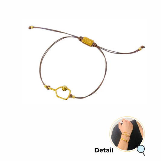 Savannah Cord Bracelet with Pickle Ball