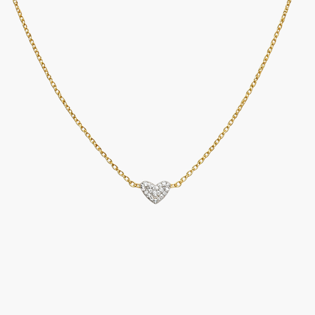The Sparkling Silver Heart Necklace