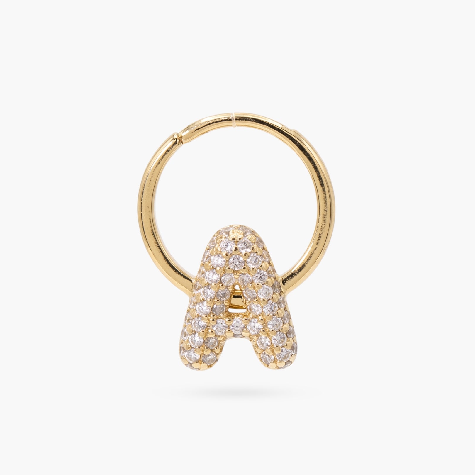 The Bubble Letter Bling Gold Ring