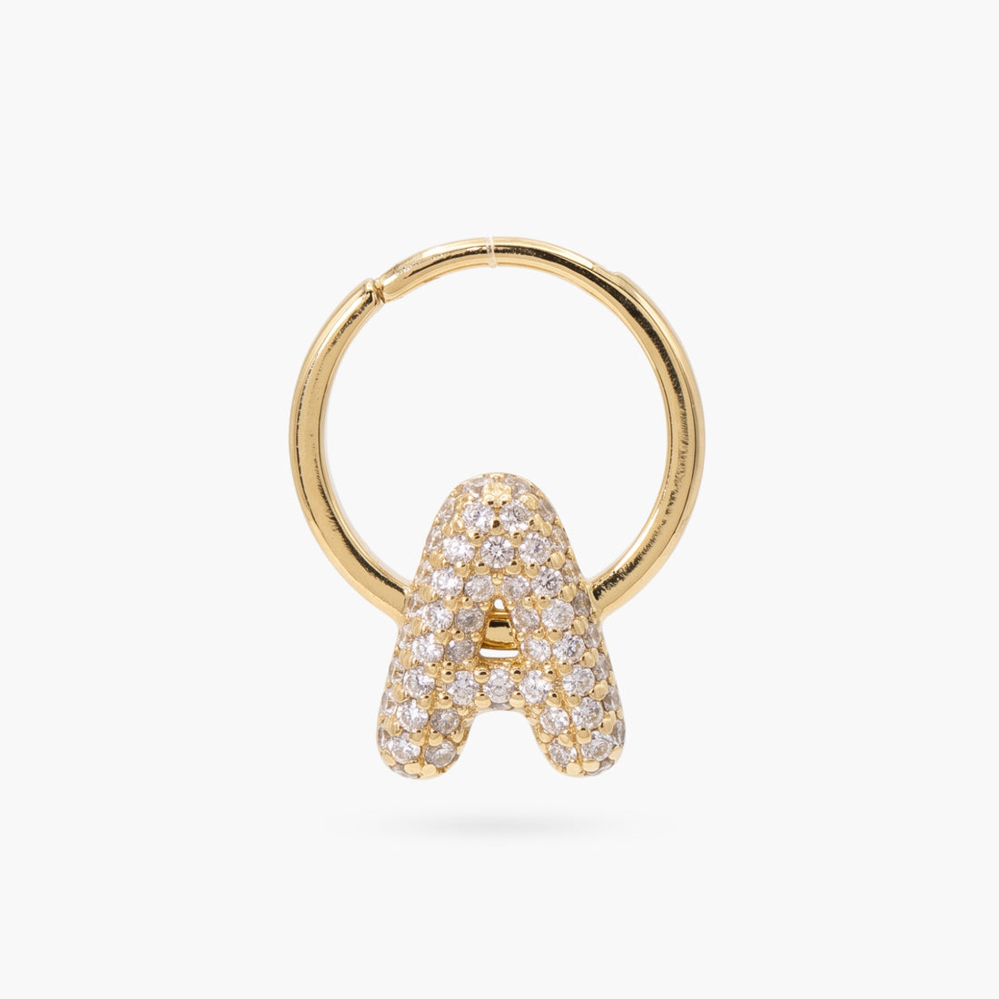 The Bubble Letter Bling Gold Ring