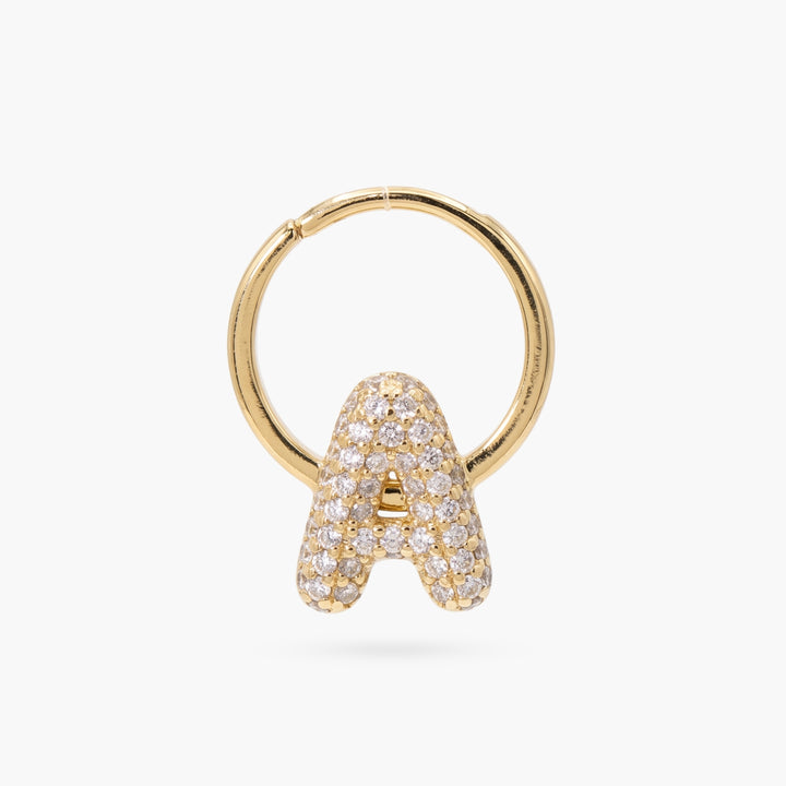 The Bubble Letter Bling Gold Ring