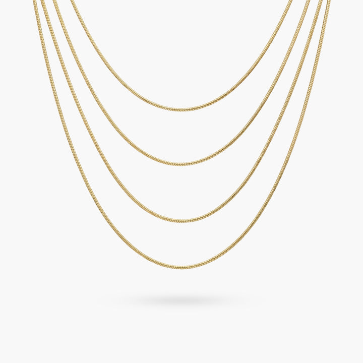 The Snake Chain Gold Set (4 in 1)