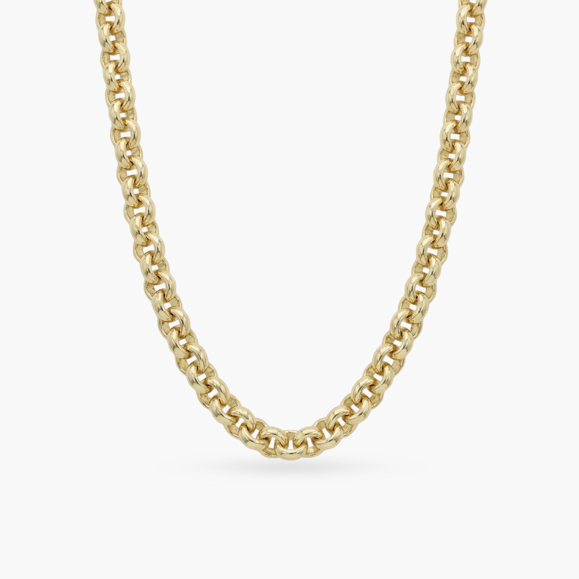 Round Chunky Cable Link Necklace
