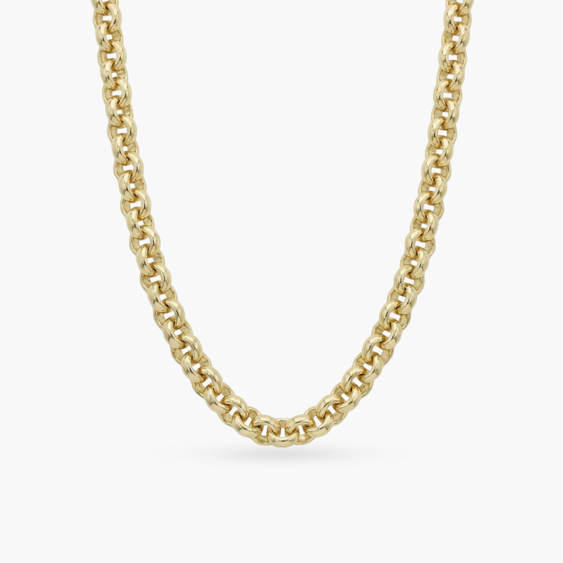 Round Chunky Cable Link Necklace