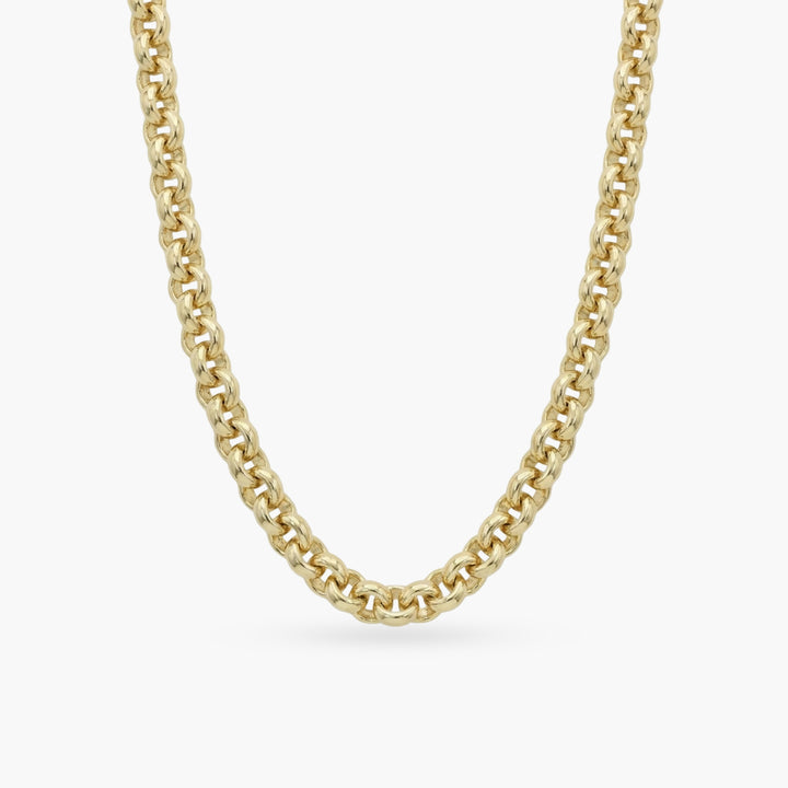Round Chunky Cable Link Necklace