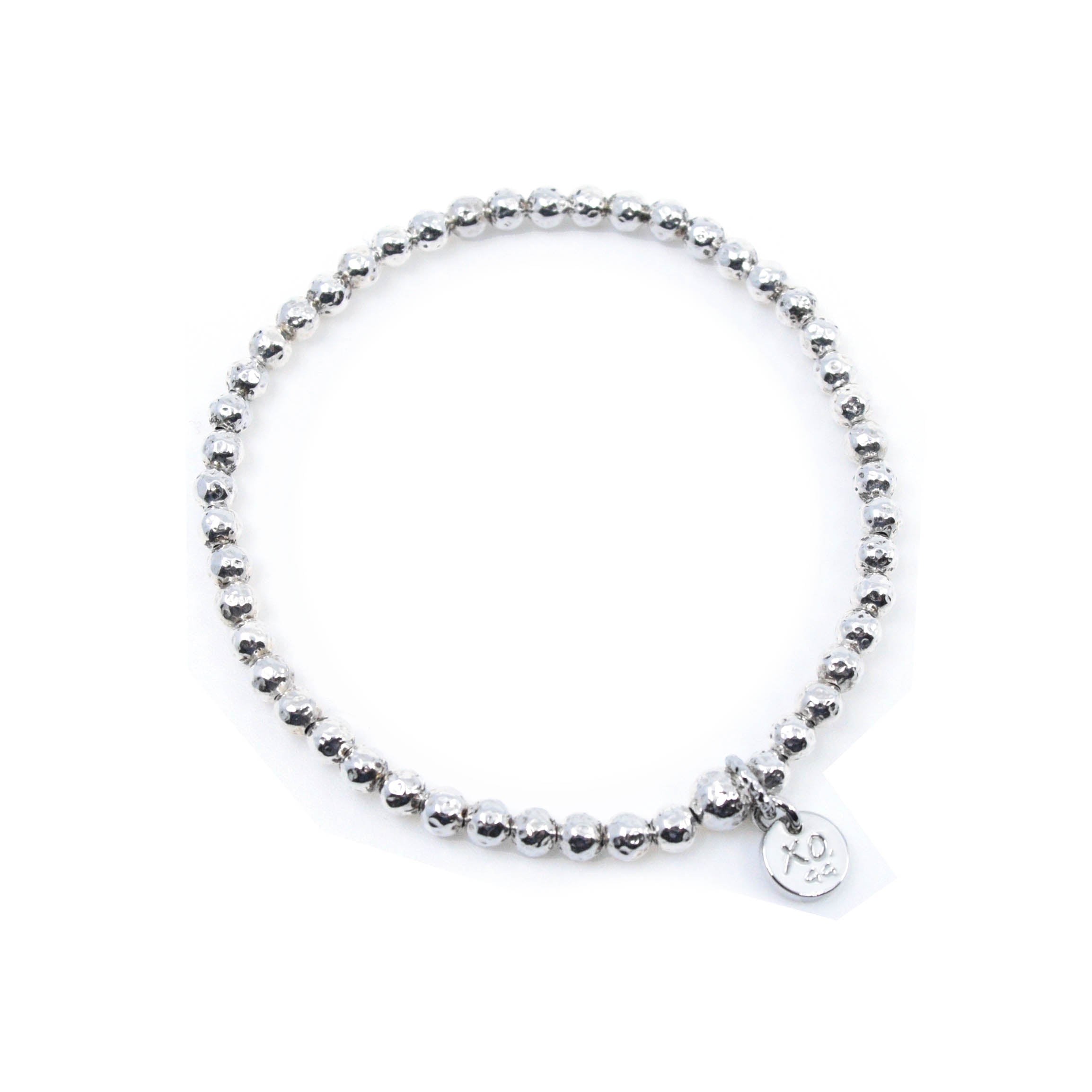 Eternity Bracelet in Gold Hammered
