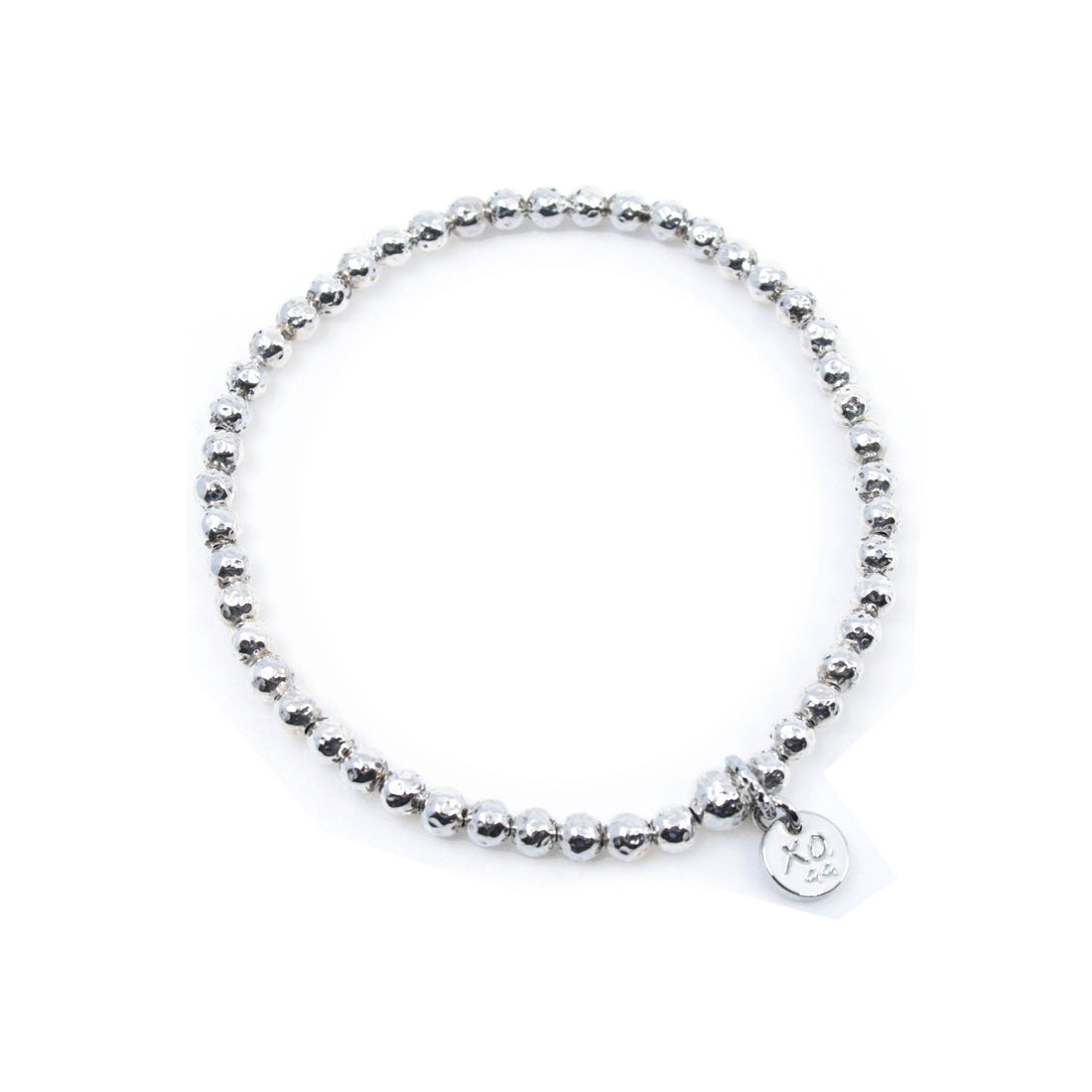 Eternity Bracelet in Gold Hammered