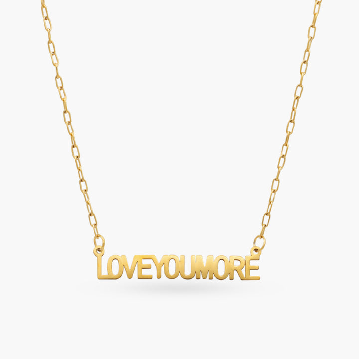 Love You More Bar Necklace