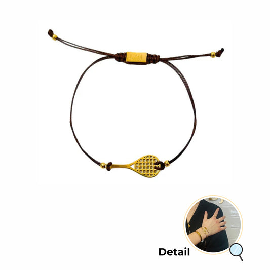 Savannah Cord Bracelet with Tennis Racket