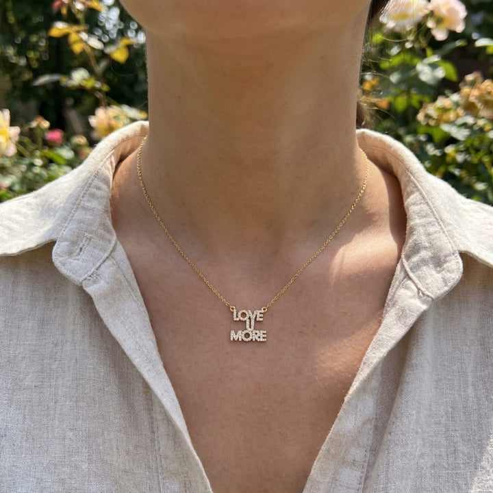 Love U More Stacked Necklace Bling