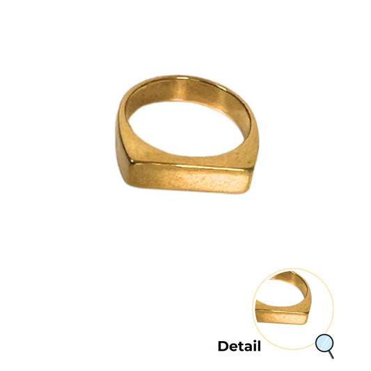 The Square Shape Gold Ring