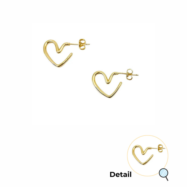 Silhouette Heart Earrings