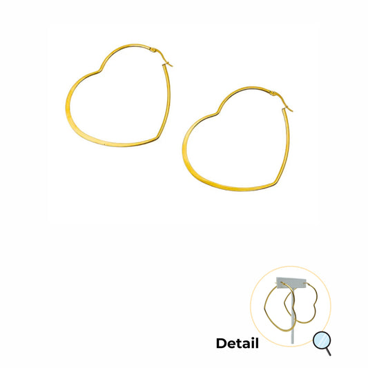 Large Heart Hoop Earrings