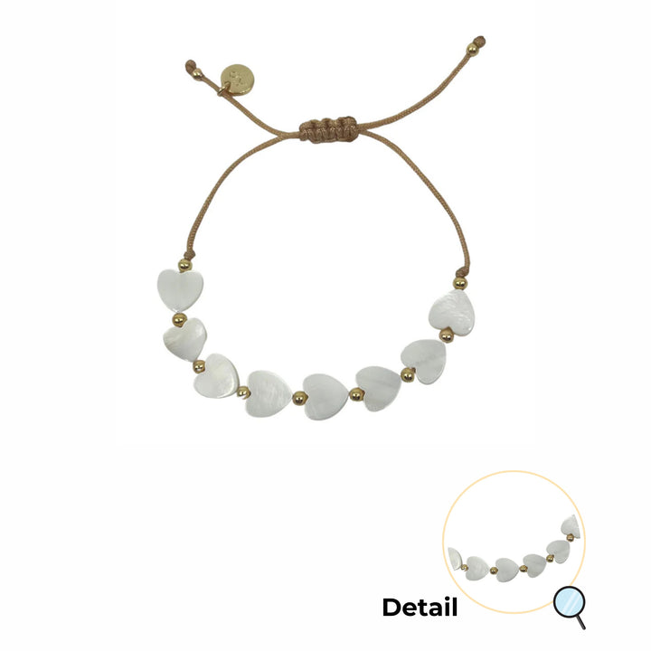 Heart Mother of Pearl Bracelet